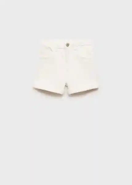 Short Chip Blanco Talla 12 Niñas Mango