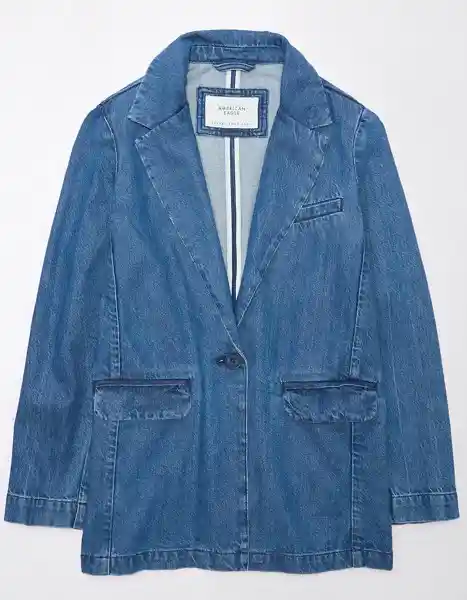 Chaqueta Mujer Azul Talla: Medium American Eagle