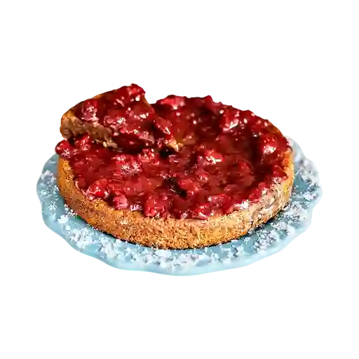 Torta Melcochuda con Frutos Rojos