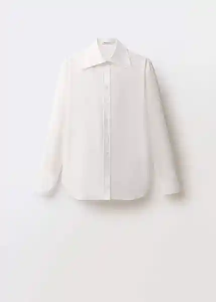 Camisa Sedarlin Off White Talla M Mujer Mango