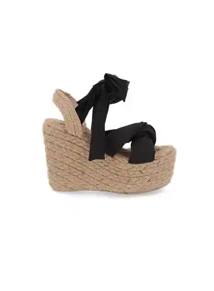 Zapatos Spadrilla Plataforma Suki Negra Talla 37