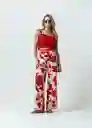 Pantalón Pompeya Mujer Rojo Oscuro Talla S 532G327 Naf Naf