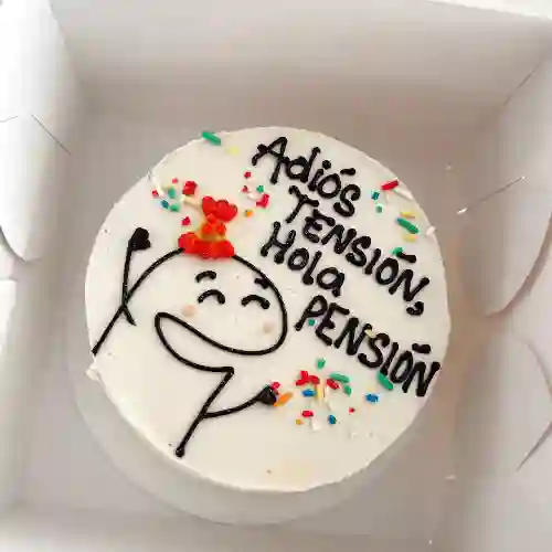 Mini Pastel -adios Tension, Hola Pension