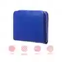 Cartera Corta Para Mujer Tipo Charol Azul Miniso