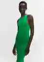 Vestido Alixt Verde Talla M Mujer Mango