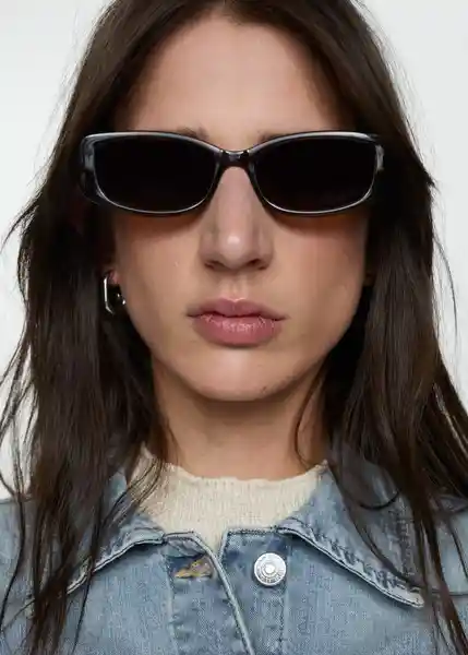 Chaqueta Cazadora Vicky Tejano Claro Talla M Mujer Mango