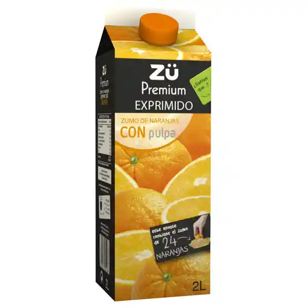 Zumo Zu Naranja Premium Con Pulpa