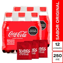 Combo Gaseosa Coca-Cola Original 250 mL x 12 Und + Hieloco