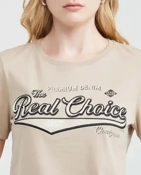 Camiseta Graphic Tee Café Quemado Claro Talla S Chevignon