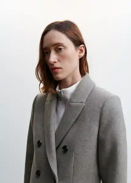 Abrigo Dali Gris Talla 24 Mujer Mango