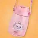 Vaso de Plástico Cat Con Correa Para el Hombro Rosa Miniso