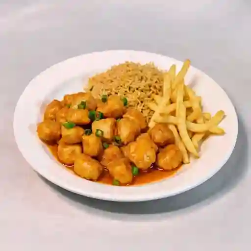 Pollo Salteado A La Naranja