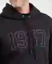 Buzo Hoodie Graphic 1957 Negro Sombrio Ultraoscuro S Chevignon