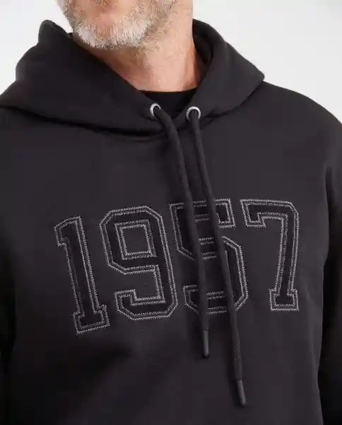 Buzo Hoodie Graphic 1957 Negro Sombrio Ultraoscuro S Chevignon