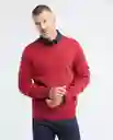 Sueter Basic Cv Rojo Marsala Ultraoscuro Talla L Hombre Chevignon