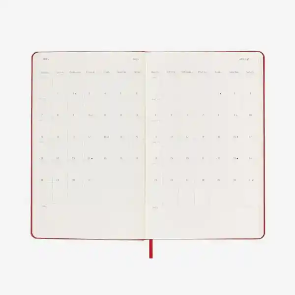 Moleskine Agenda 2025 Grande Diaria Rojo hc