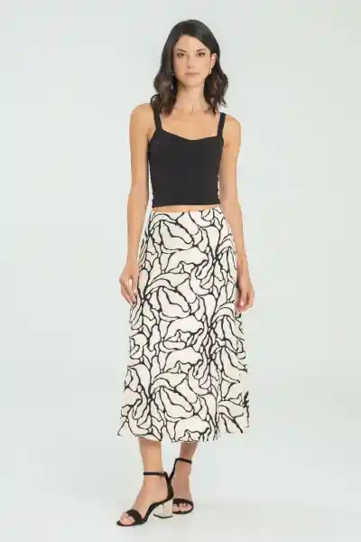 Falda Cikoya Color Marfil Talla 10 Ragged