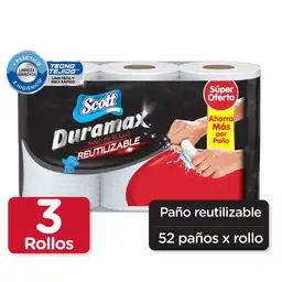 Duramax Toalla de Papel Reutilizable 3 Rollos 52 Hojas