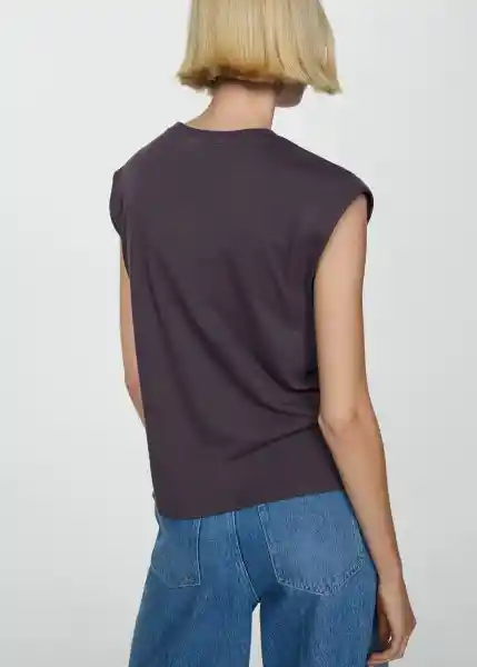 Camiseta Viri Antracita Talla S Mujer Mango