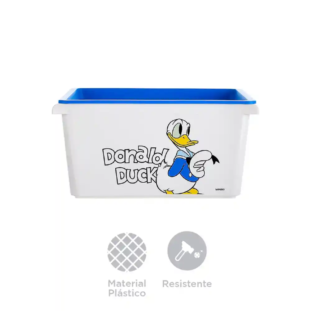 Miniso Organizador Plástico Donald Duck Pequeño Blanco