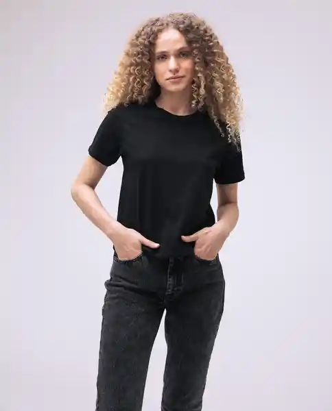  Camiseta Mujer Negro Talla Xl 600D000 AMERICANINO 