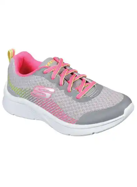 Skechers Tenis Niña Microspec Gris Talla 13