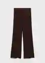 Pantalón Sesete Chocolate Talla M Mujer Mango