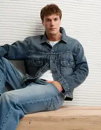 Chaqueta Hombre Azul Talla Large 1757489 American Eagle