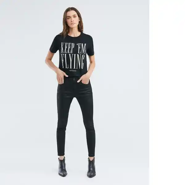 Camiseta Graphic Keep Mujer em Negro Talla M Chevignon