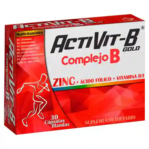 Activit-B Complejo B Suplemento Dietario Cápsulas Blandas Gold