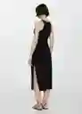 Vestido Sprio5 Negro Talla 24 Mujer Mango