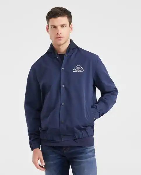 Chaqueta Hooded Bomber Azul Medianoche Oscuro L Chevignon