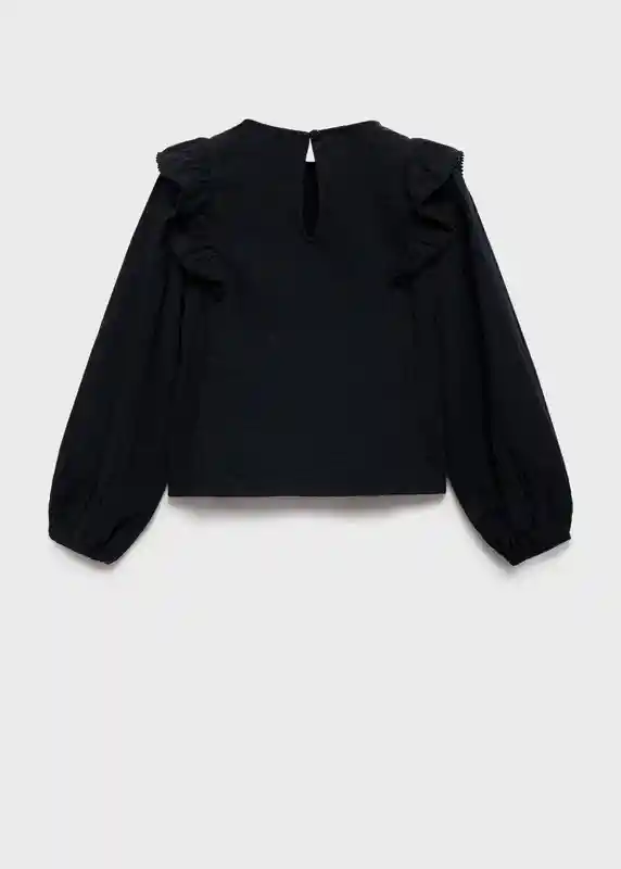 Blusa Mari Negro Talla 11 Niñas Mango