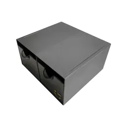 Organizador Grande de 2 Cajones Silvery Gray Gris Oscuro Miniso