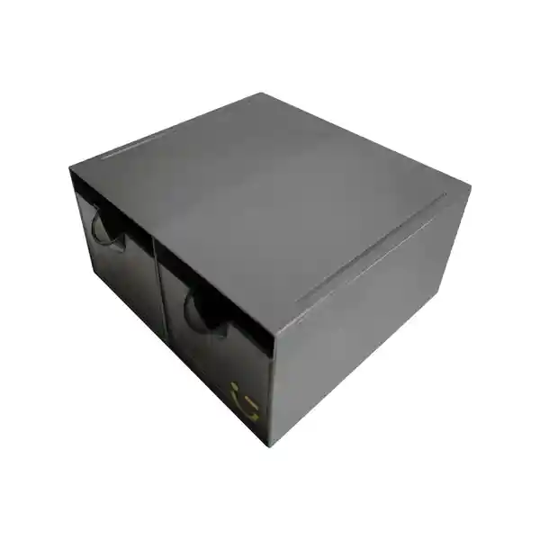 Organizador Grande de 2 Cajones Silvery Gray Gris Oscuro Miniso