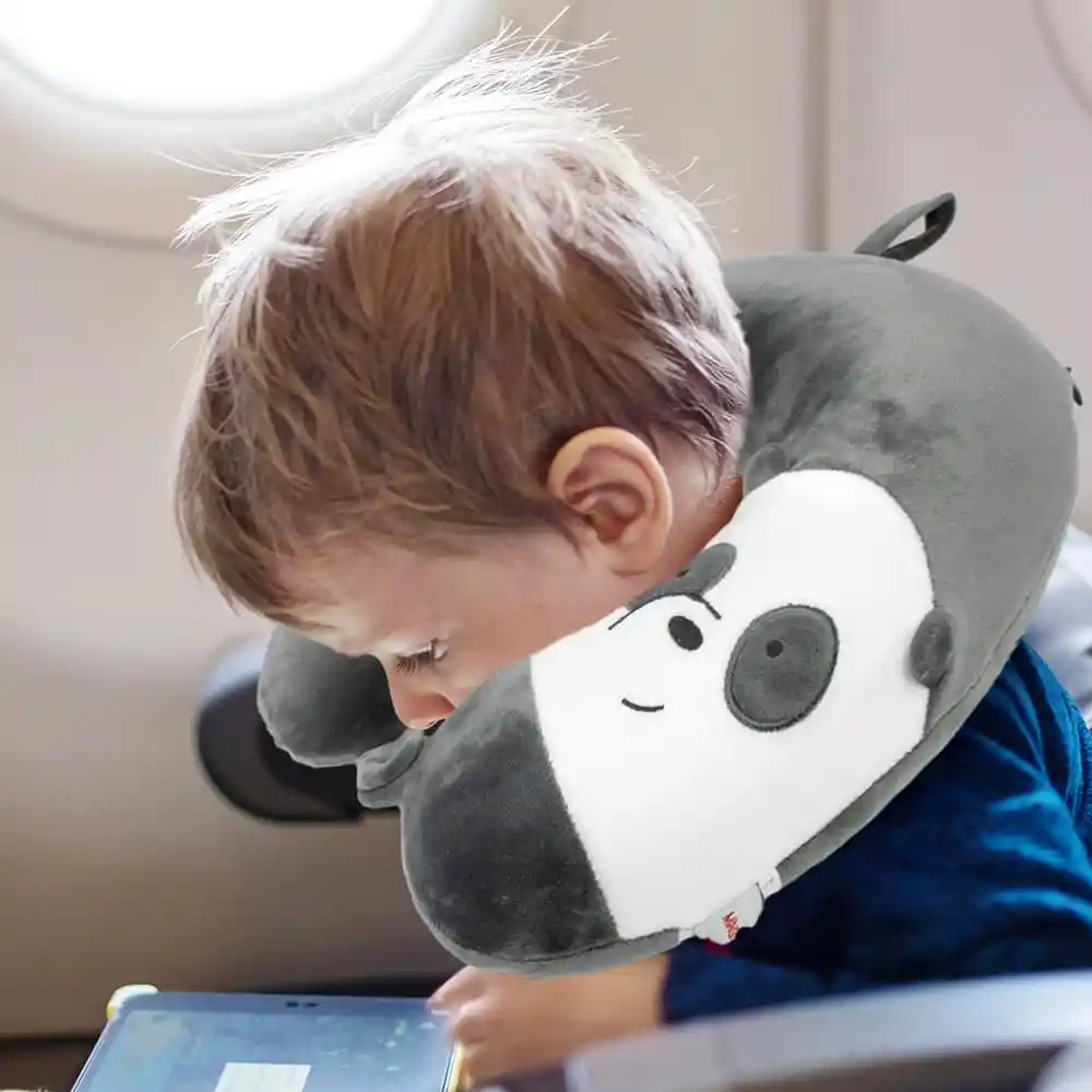 Miniso Cojín Para Viaje Memory Foam Panda We Bare Bears Gris