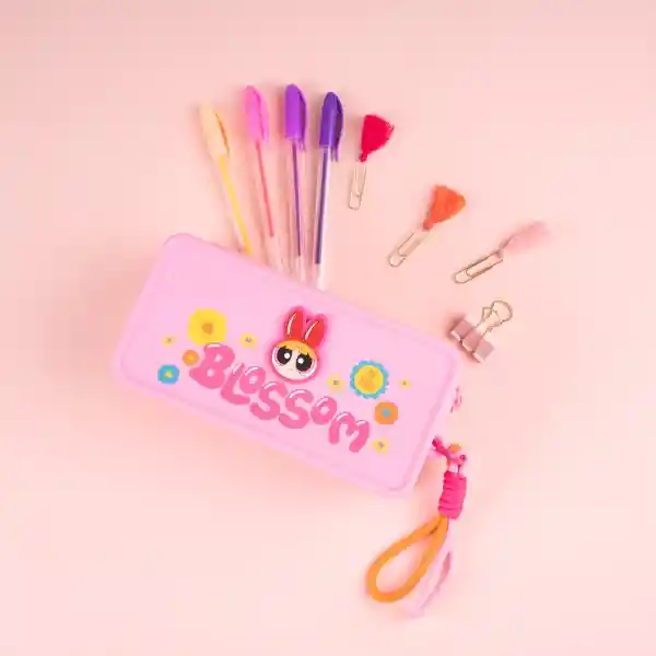 Cosmetiquera Serie Chicas Súper Poderosas Rosa Cuadrada Miniso