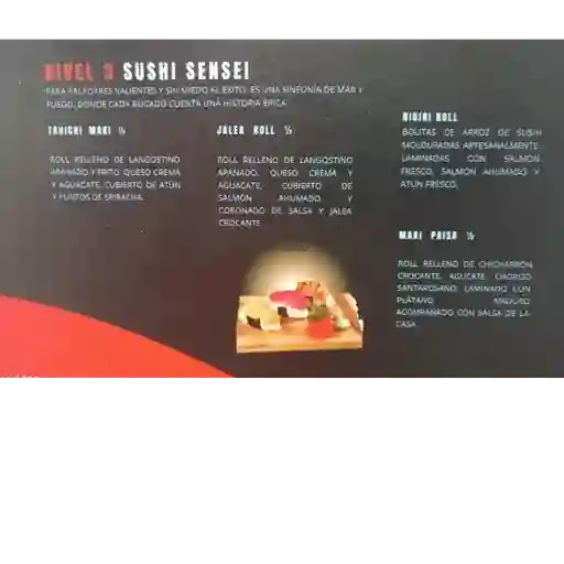 Menu sushi