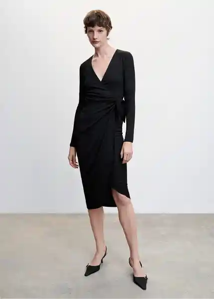 Vestido Amazing Negro Talla 18 Mujer Mango