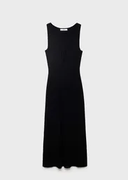 Vestido Forat Negro Talla L Mujer Mango