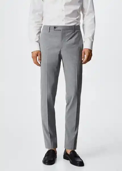 Pantalón Brasilia Gris Talla 38 Hombre Mango