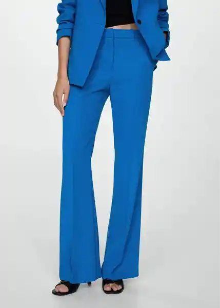 Pantalón Iguana Azul Talla 36 Mujer Mango