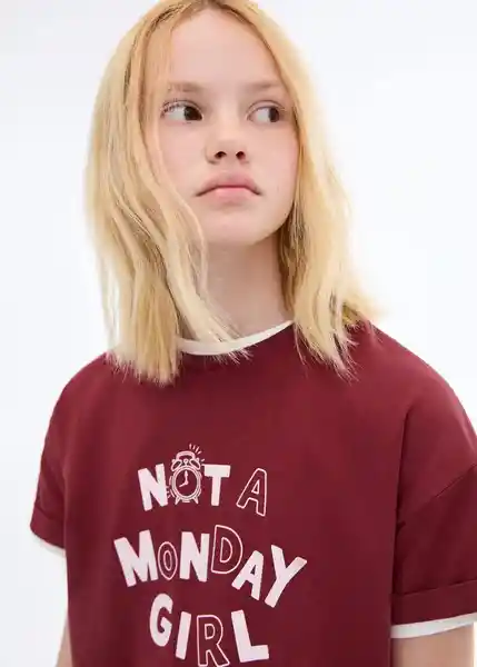 Camiseta Monday Granate Talla 10 Niña Mango