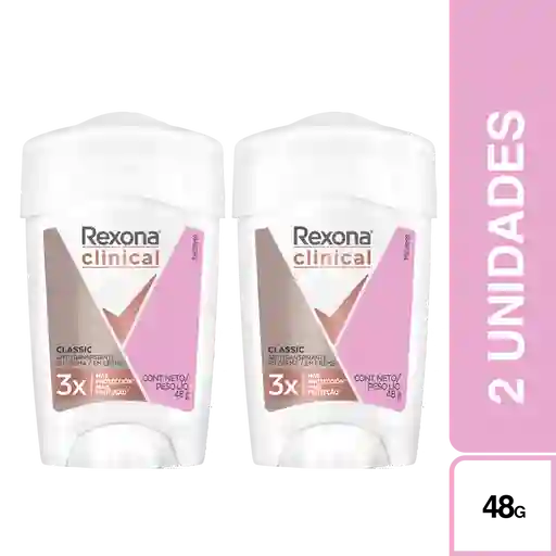2 x Desodorante Rexona Clinical Mujer 48 g