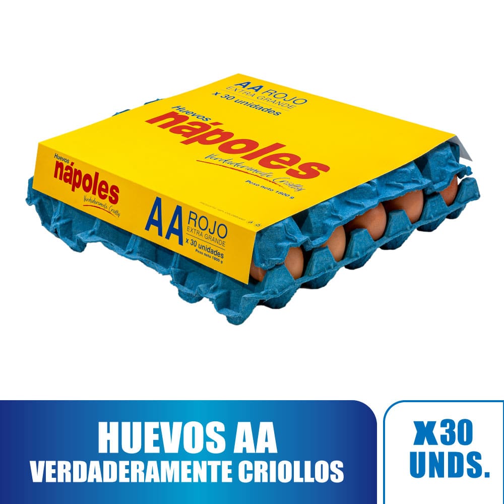 Nápoles Huevos Rojos AA Extra Grande 30 und