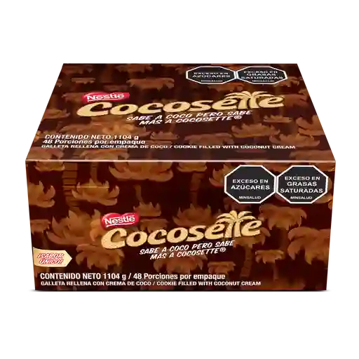 Galletas COCOSETTE Wafer rellenas con crema de coco 24 Unds x 46g c/u