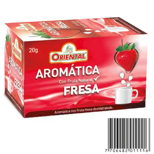 Oriental Aromática con Fruta Natural de Fresa Deshidratada