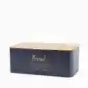 Recipiente Pan Azul Mate y Madera Ambiente Gourmet
