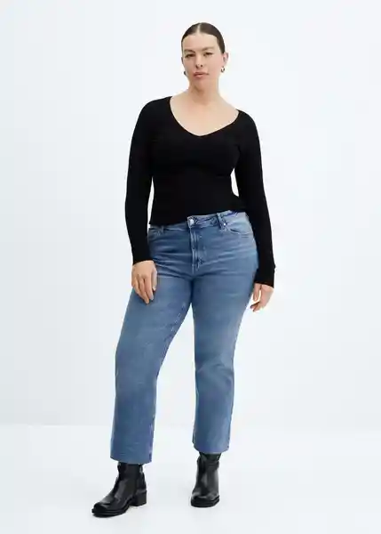 Pantalón Jean Sienna Tejano Medio Talla 40 Mujer Mango