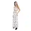 Vestido Dalia Estampado Liso Beige Talla L